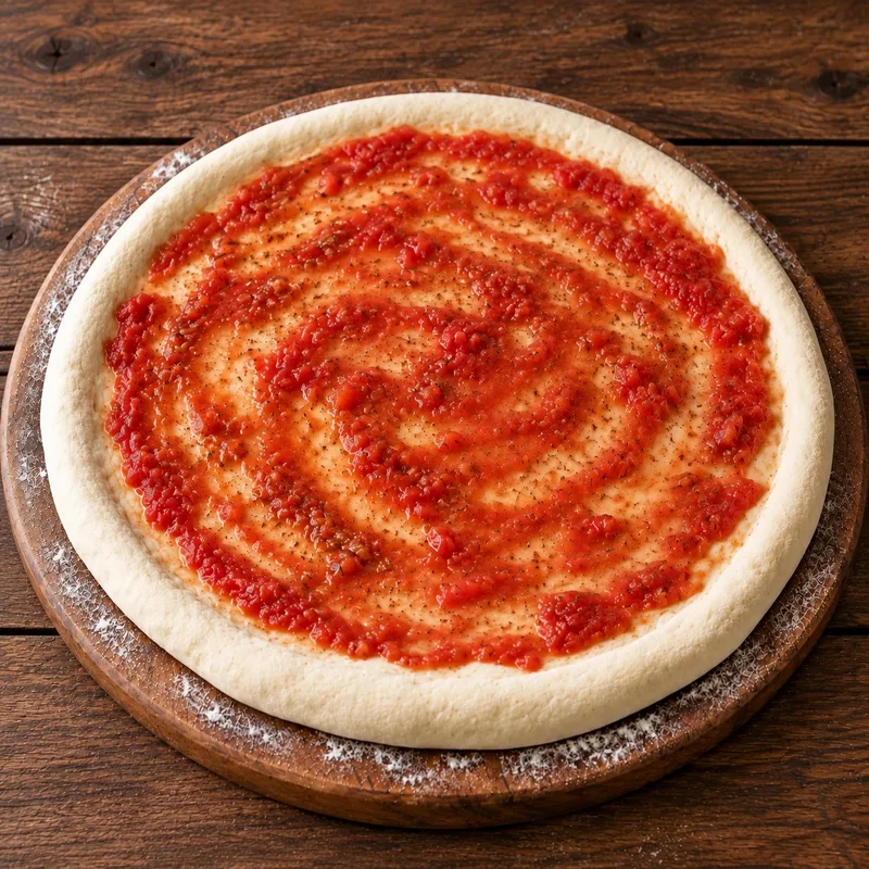 Disco rojo para pizza